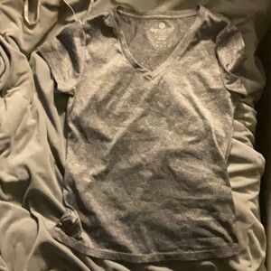 90 degree by reflex grey v-neck workout tee